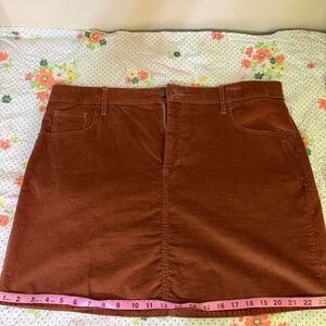 Old Navy Brown Corduroy Skirt size 16